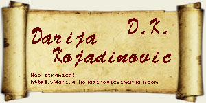 Darija Kojadinović vizit kartica